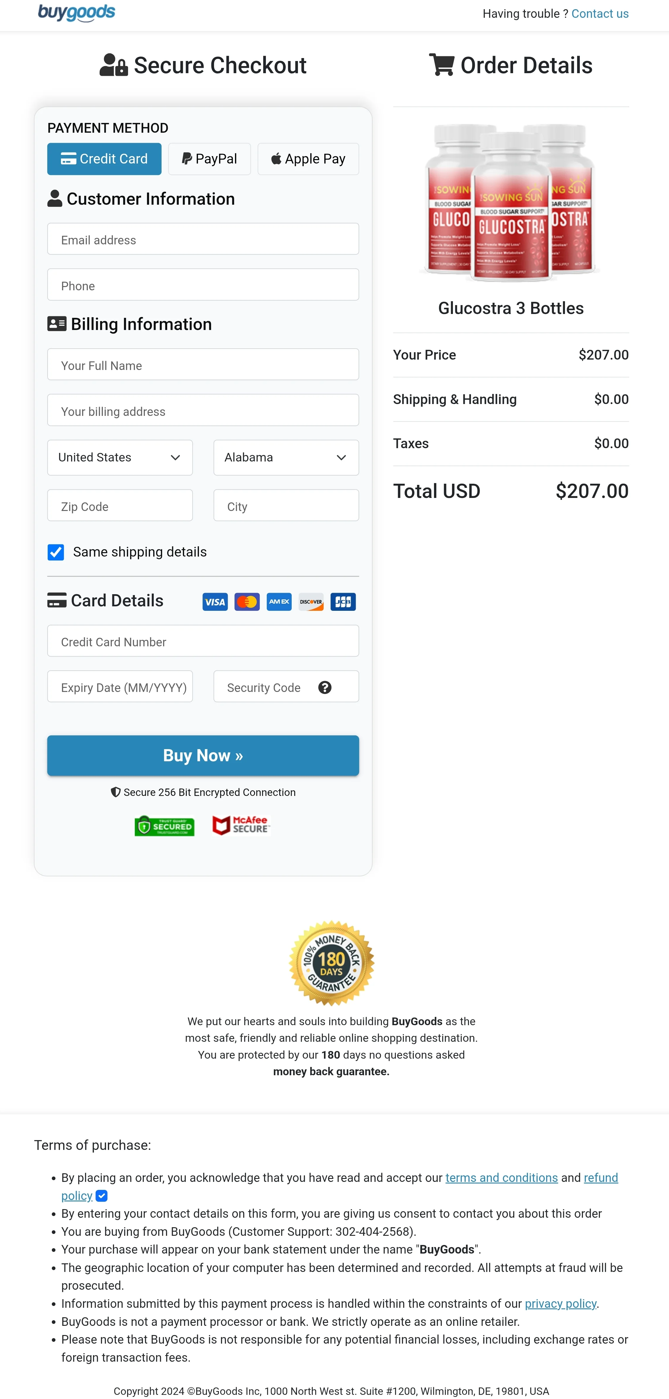 Glucostra order form